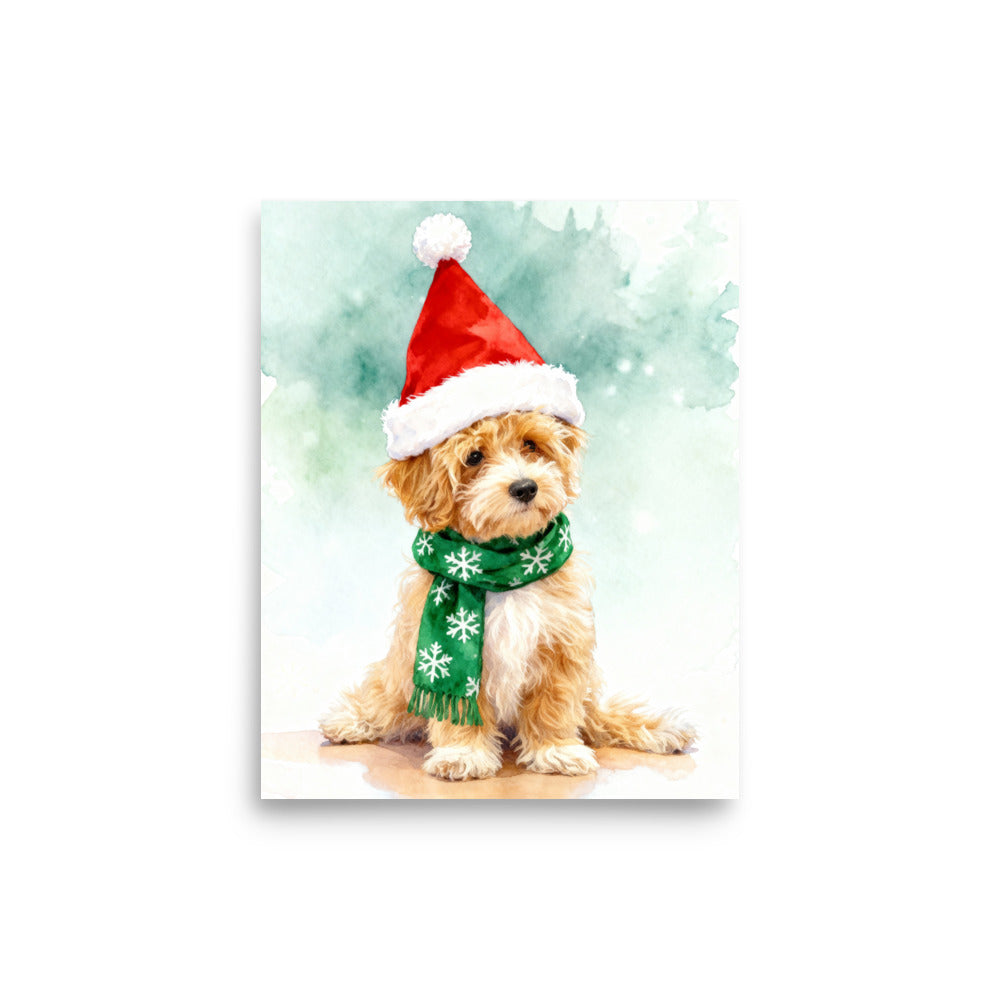 Christmas Pet Portrait – Watercolor Style