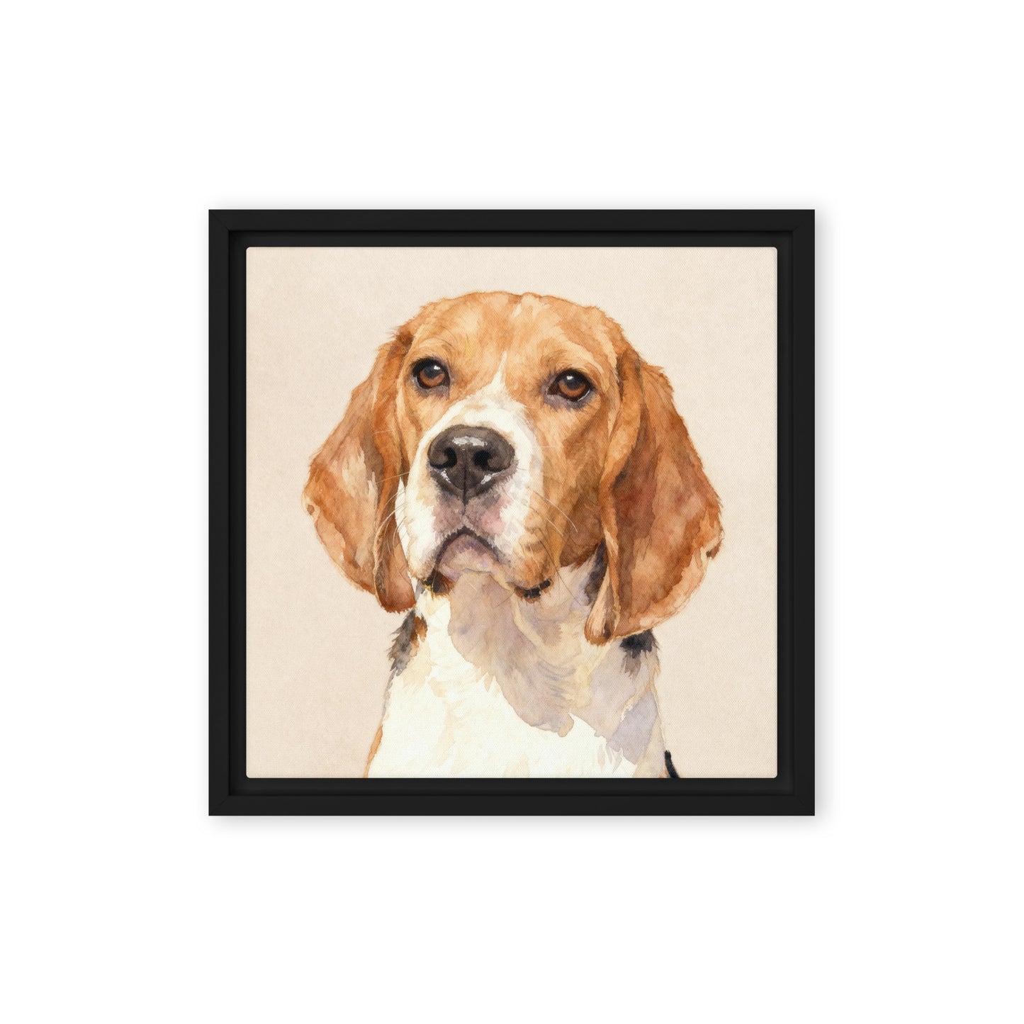 Custom Modern Pet Portrait – Watercolor Style, Solid Background