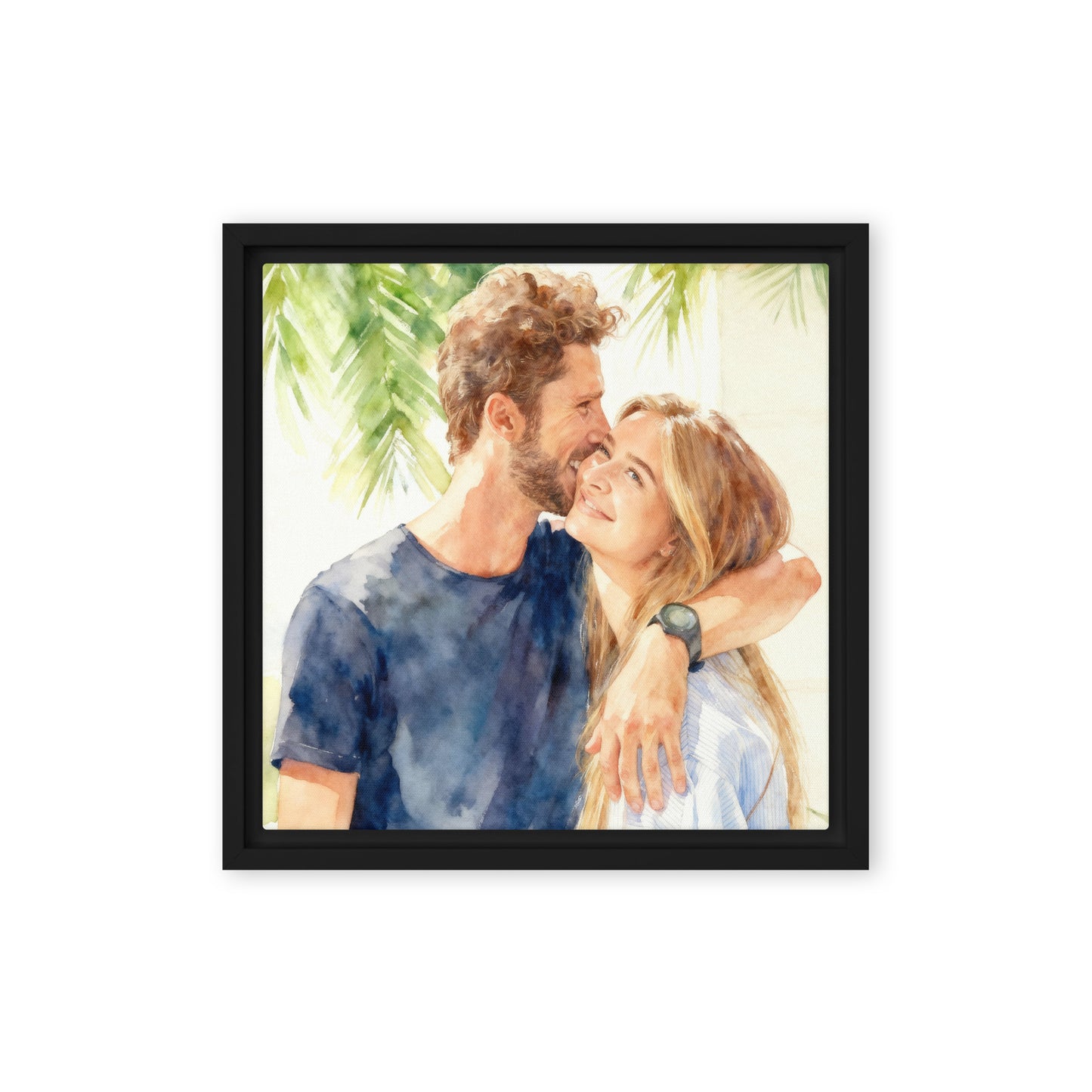 Custom Watercolor Couple Portrait