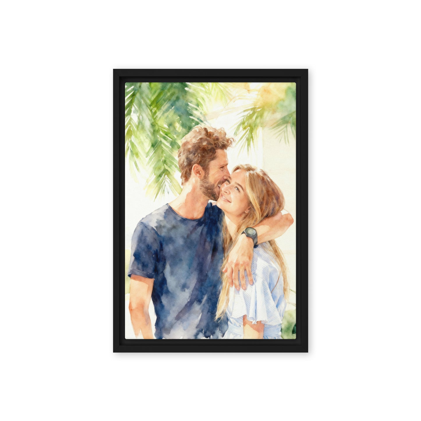 Custom Watercolor Couple Portrait