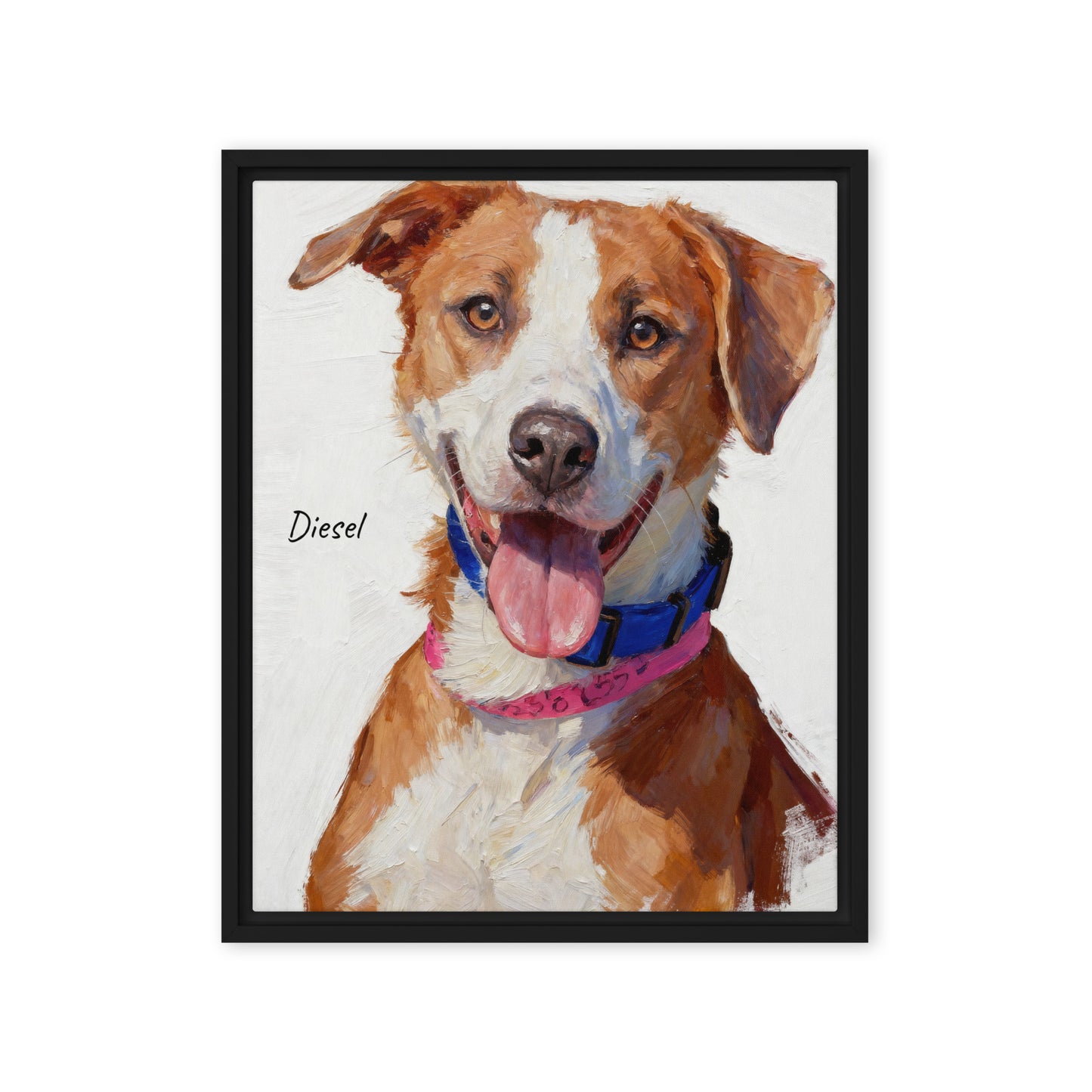 Custom Modern Pet Portrait - Oil Painting Style