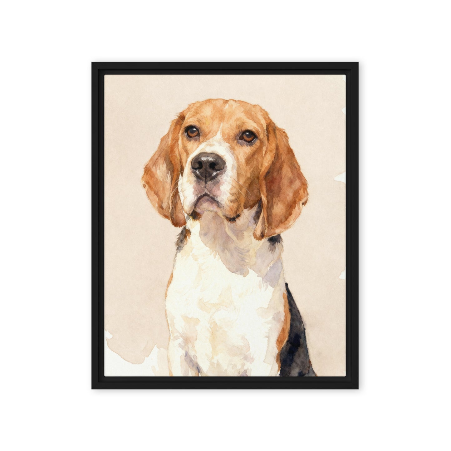 Custom Modern Pet Portrait – Watercolor Style, Solid Background