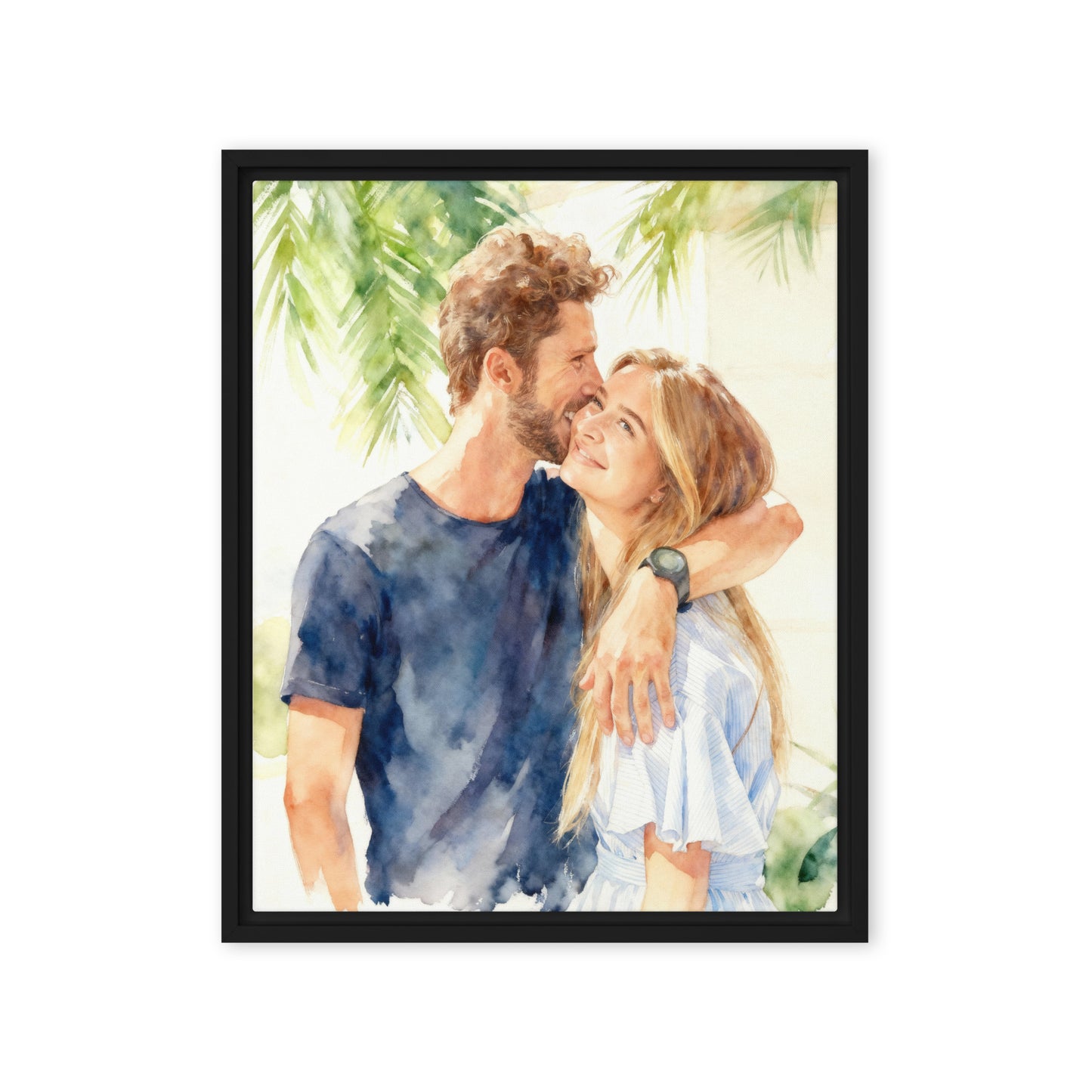 Custom Watercolor Couple Portrait