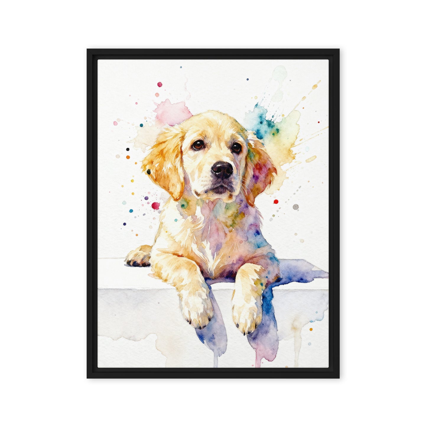 Custom Watercolor Pet Portrait - Clean Modern Style