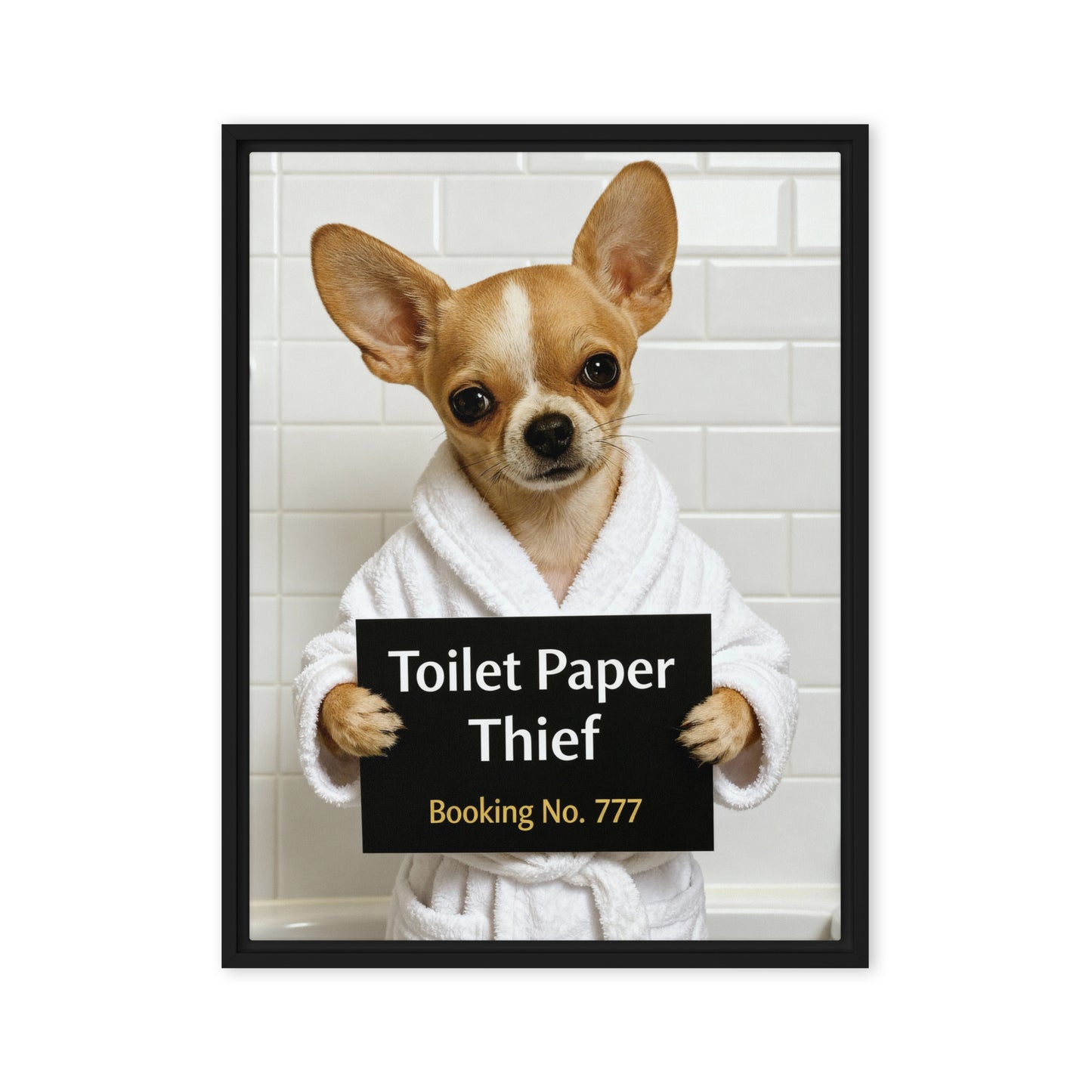 Bathroom Pet Portrait - Guilty Paws