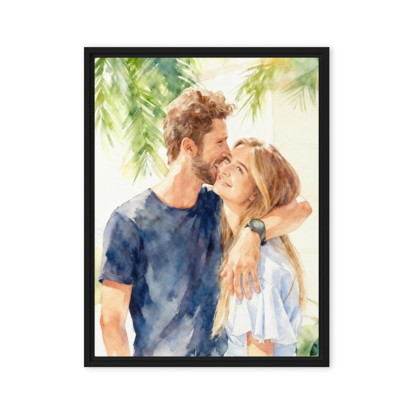 Custom Watercolor Couple Portrait