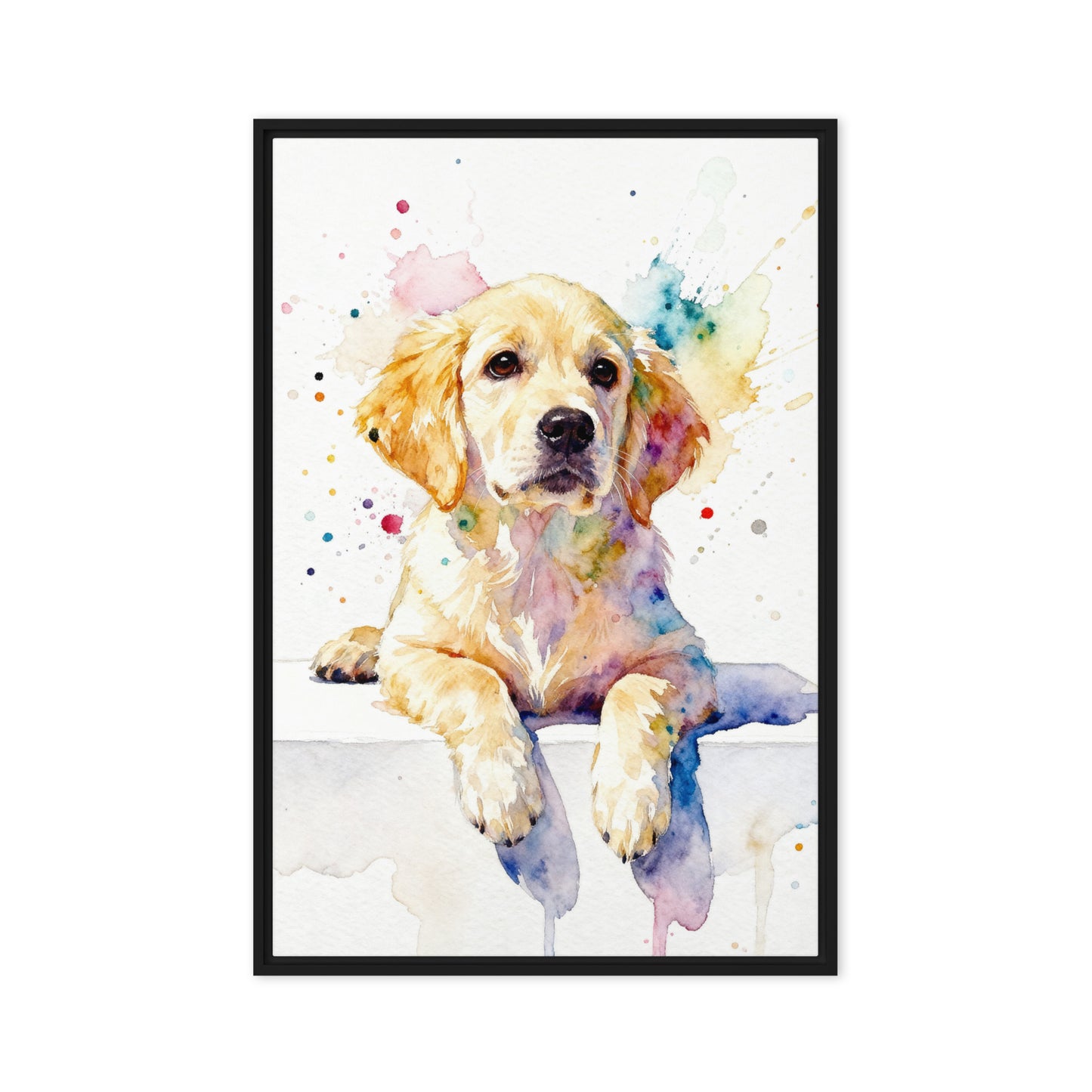 Custom Watercolor Pet Portrait - Clean Modern Style
