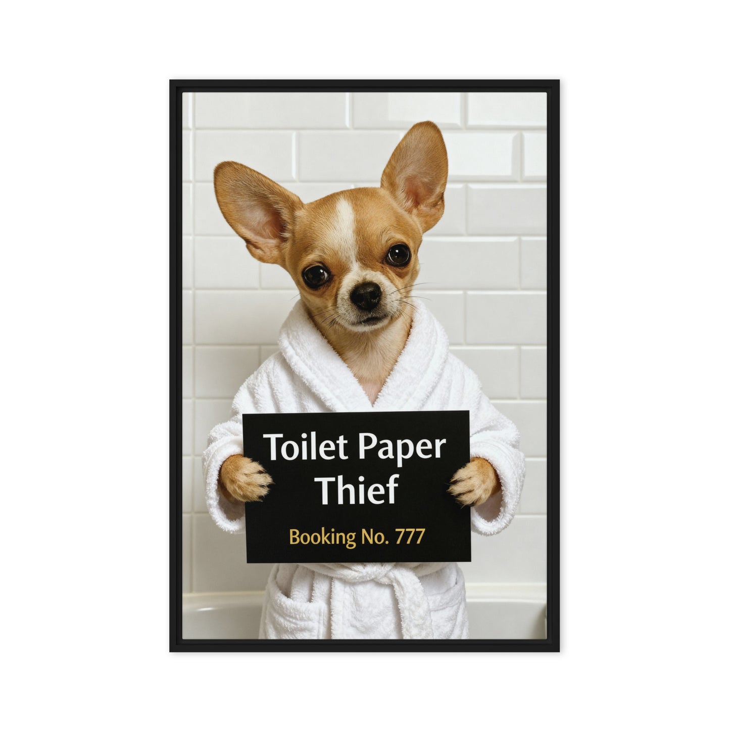 Bathroom Pet Portrait - Guilty Paws