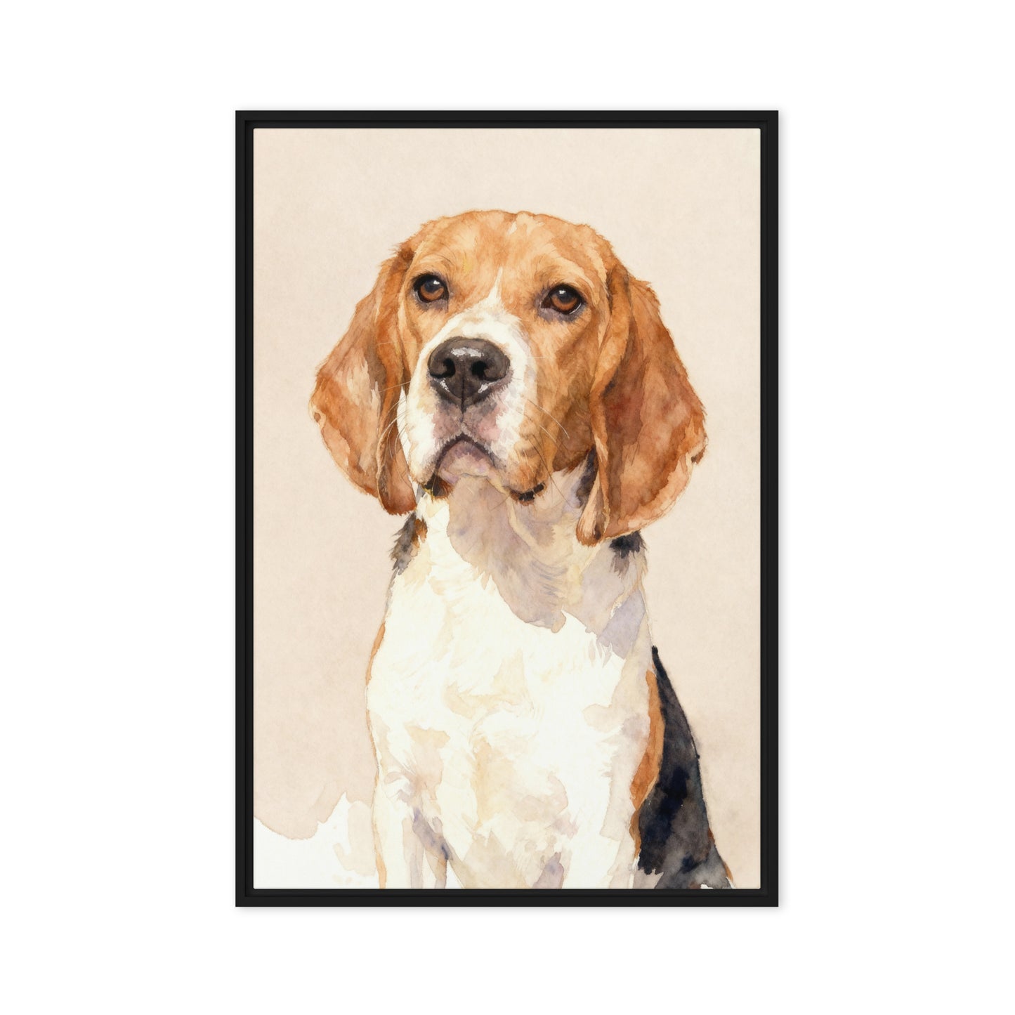 Custom Modern Pet Portrait – Watercolor Style, Solid Background
