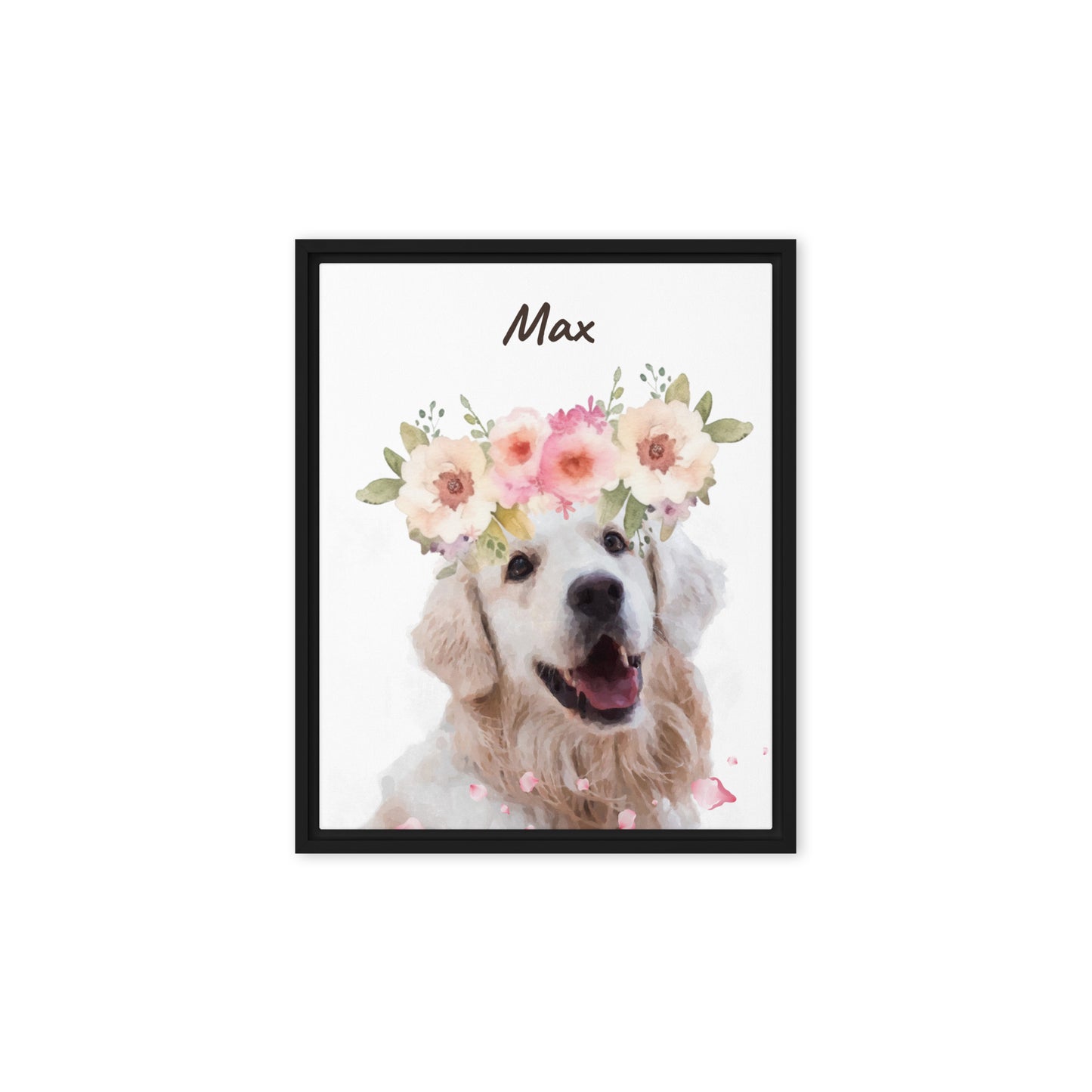 Pet Portrait with Flower Crown
