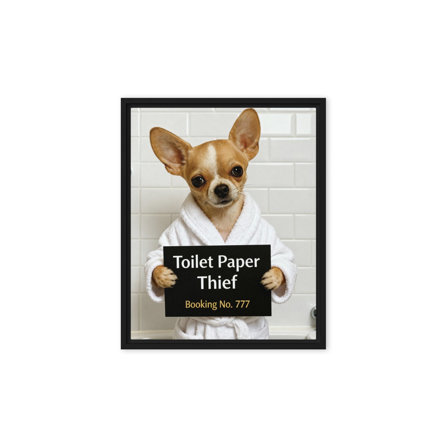 Bathroom Pet Portrait - Guilty Paws