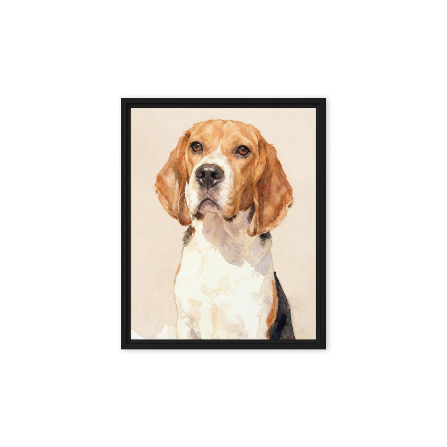 Custom Modern Pet Portrait – Watercolor Style, Solid Background