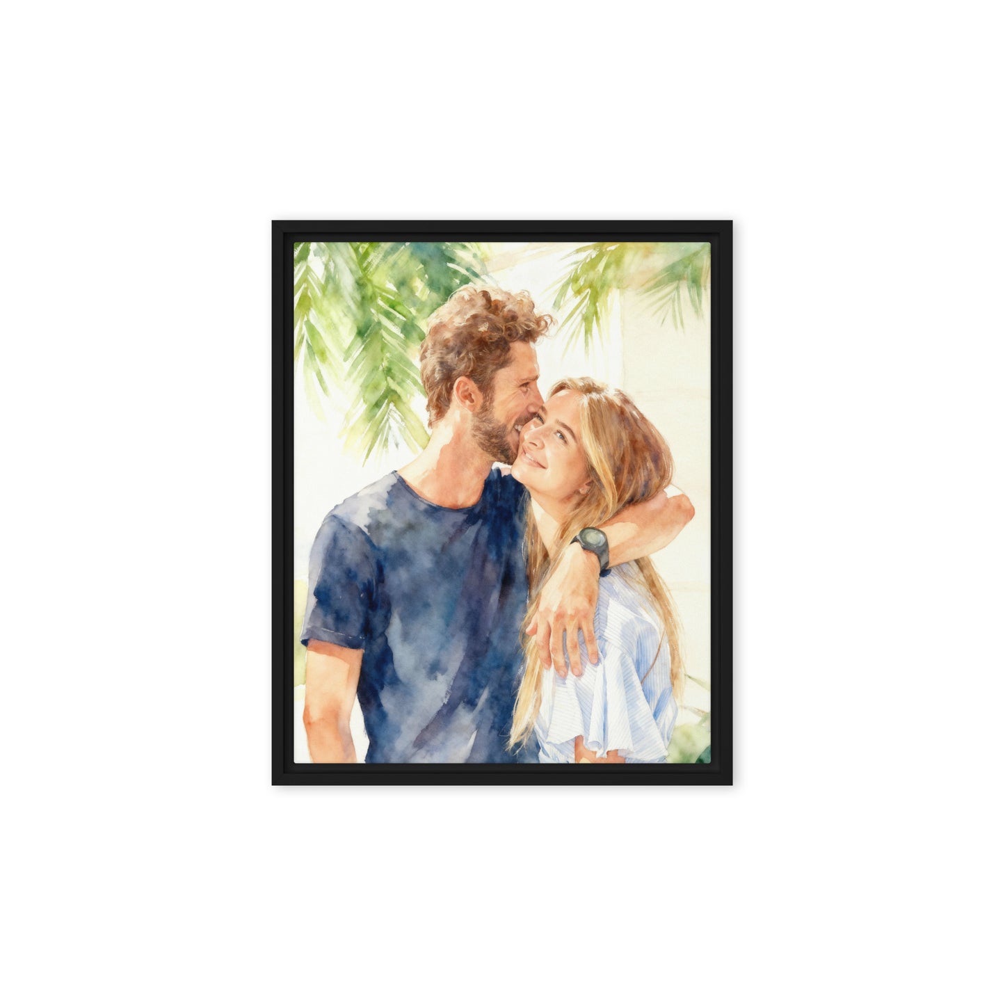 Custom Watercolor Couple Portrait