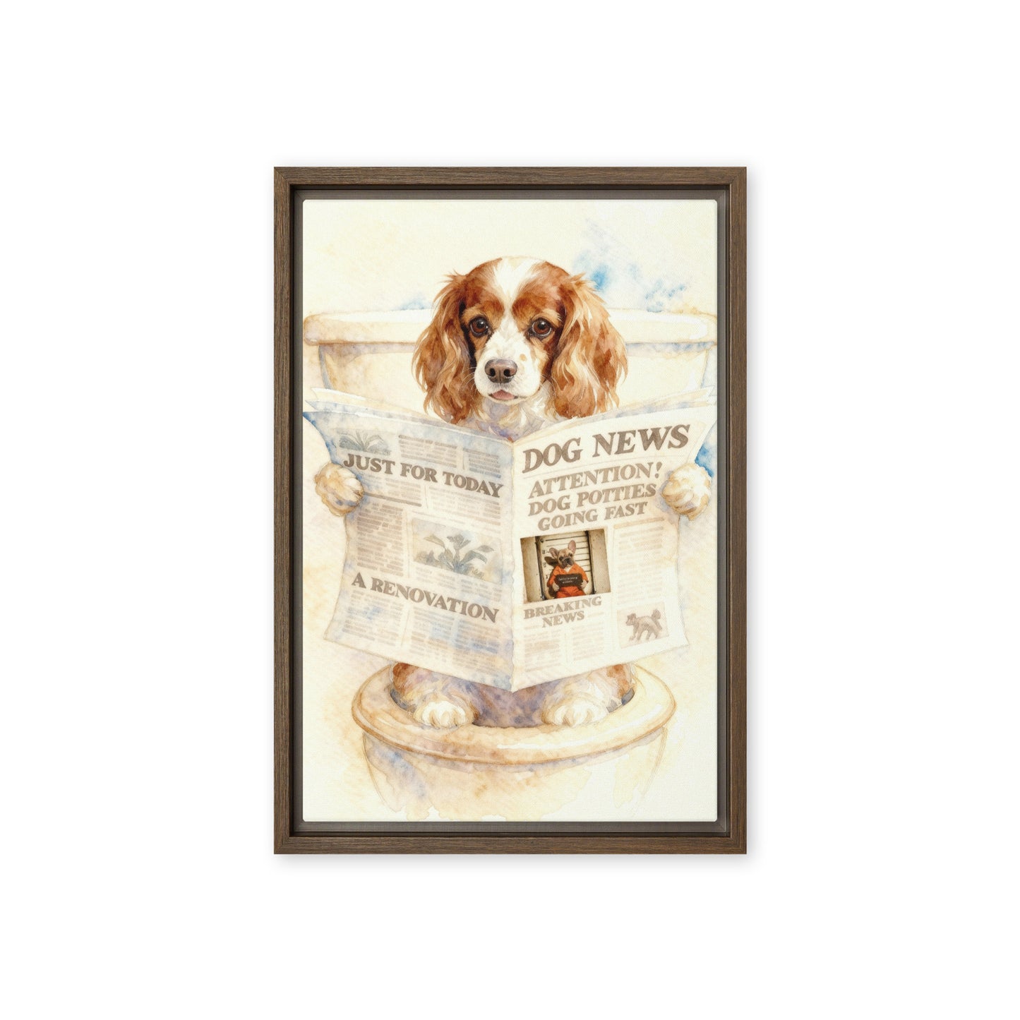 Bathroom Pet Portrait - Morning Toilet Moment