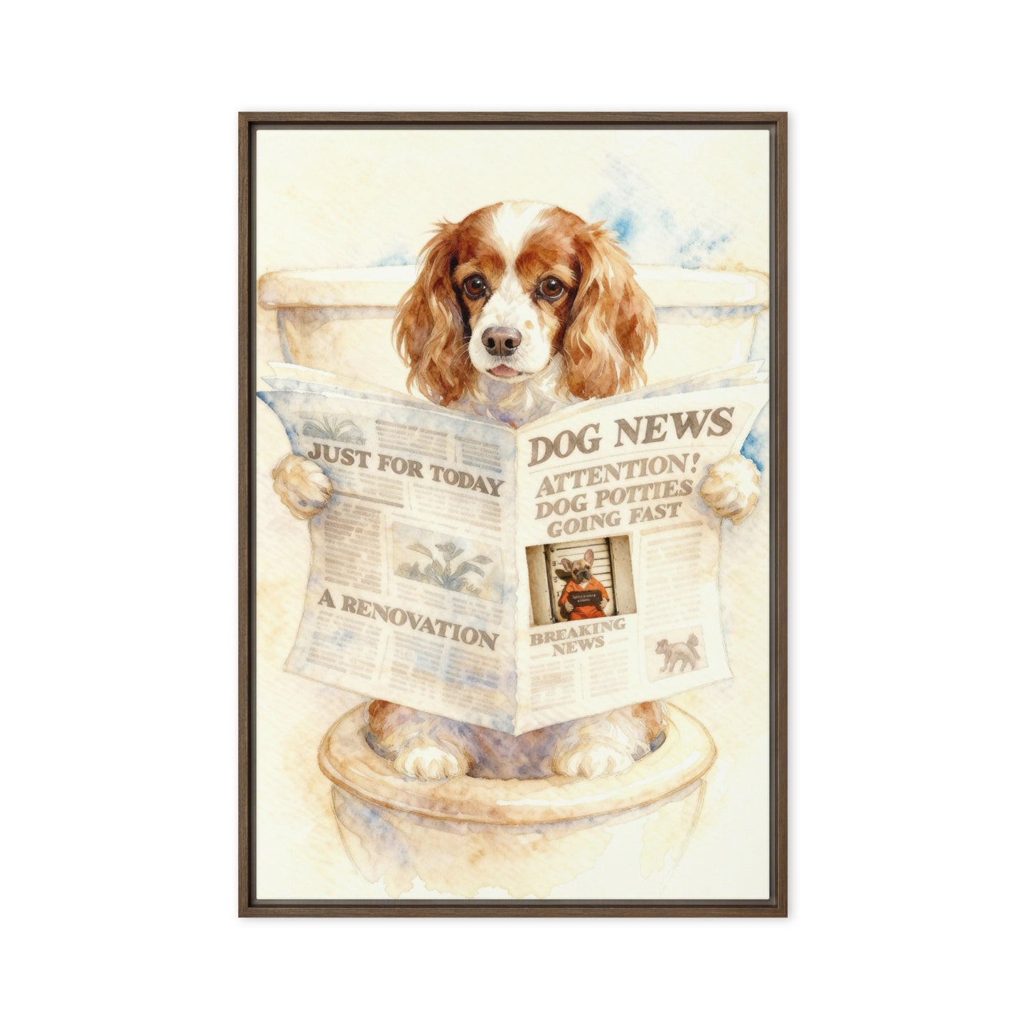 Bathroom Pet Portrait - Morning Toilet Moment