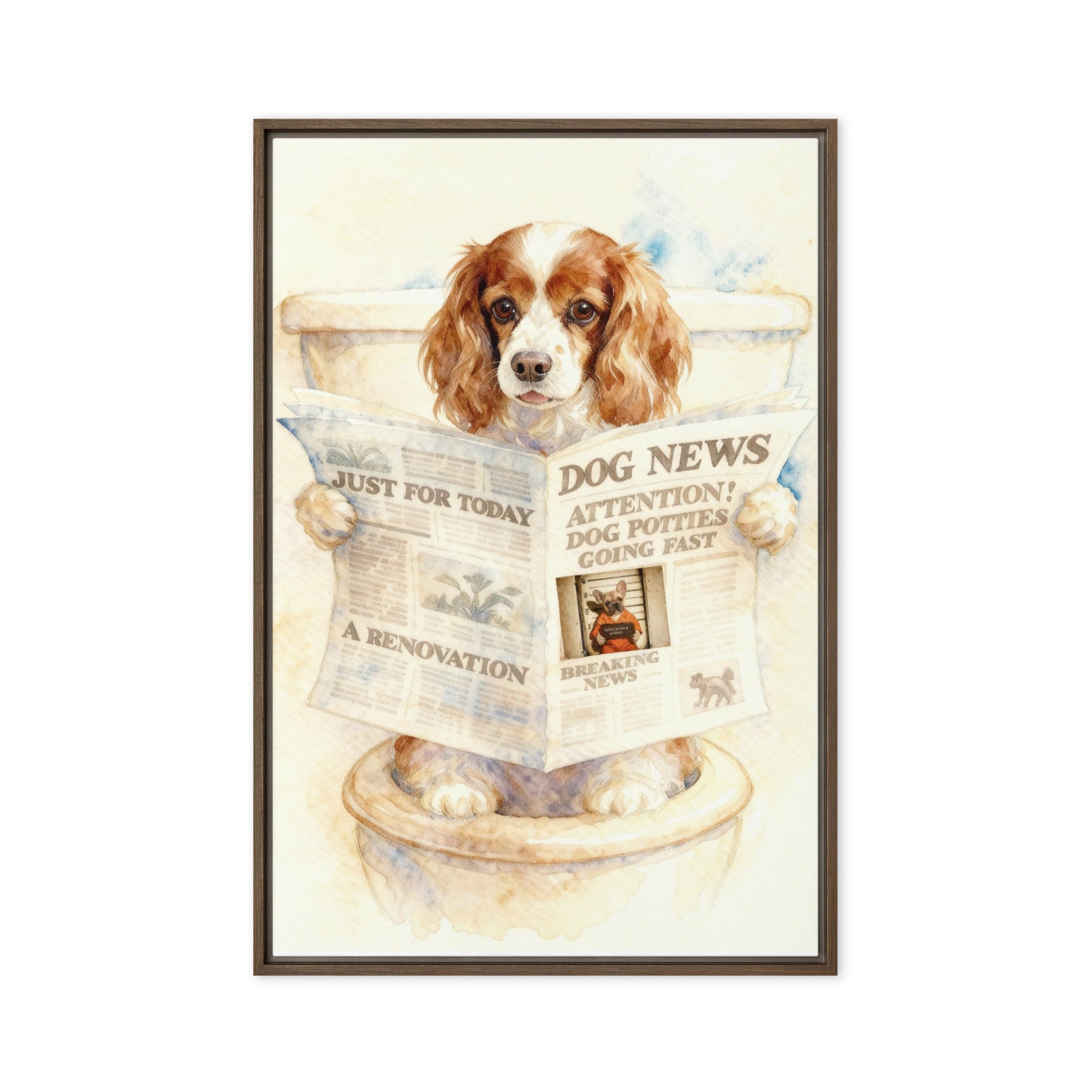 Bathroom Pet Portrait - Morning Toilet Moment