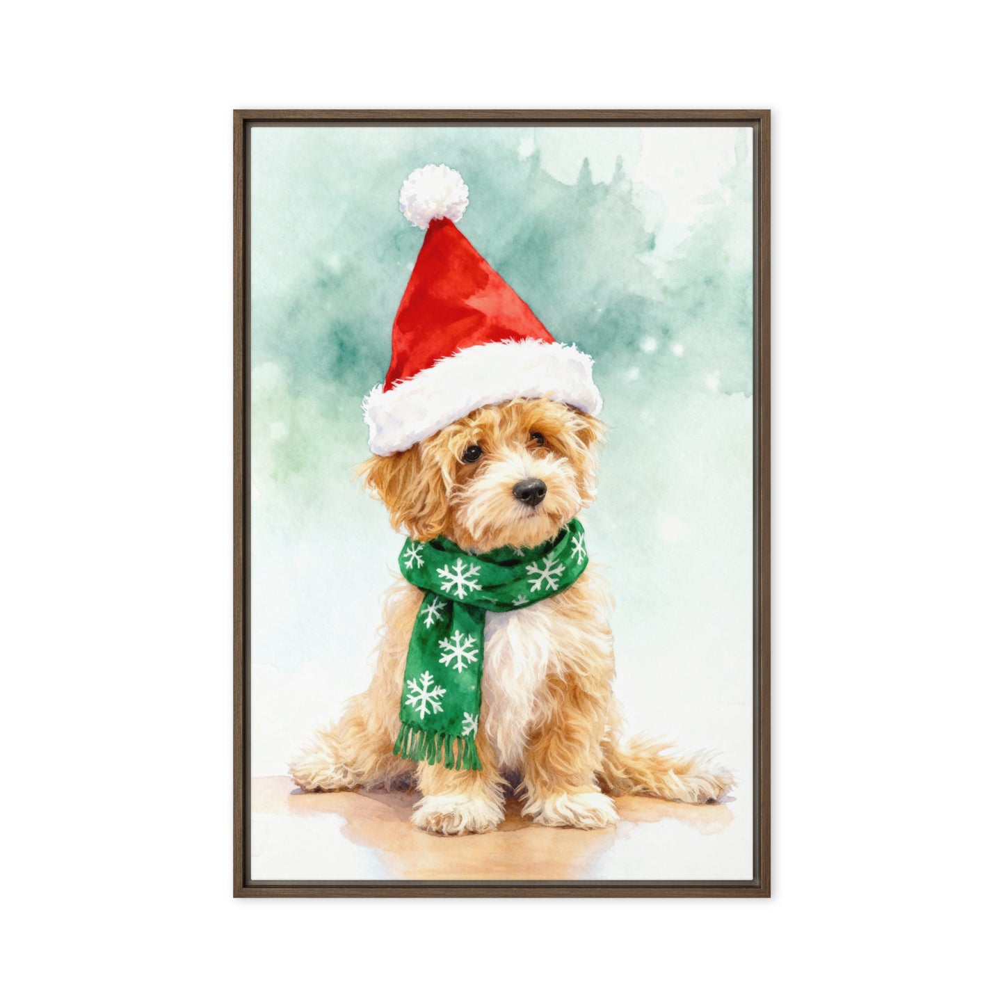 Christmas Pet Portrait – Watercolor Style