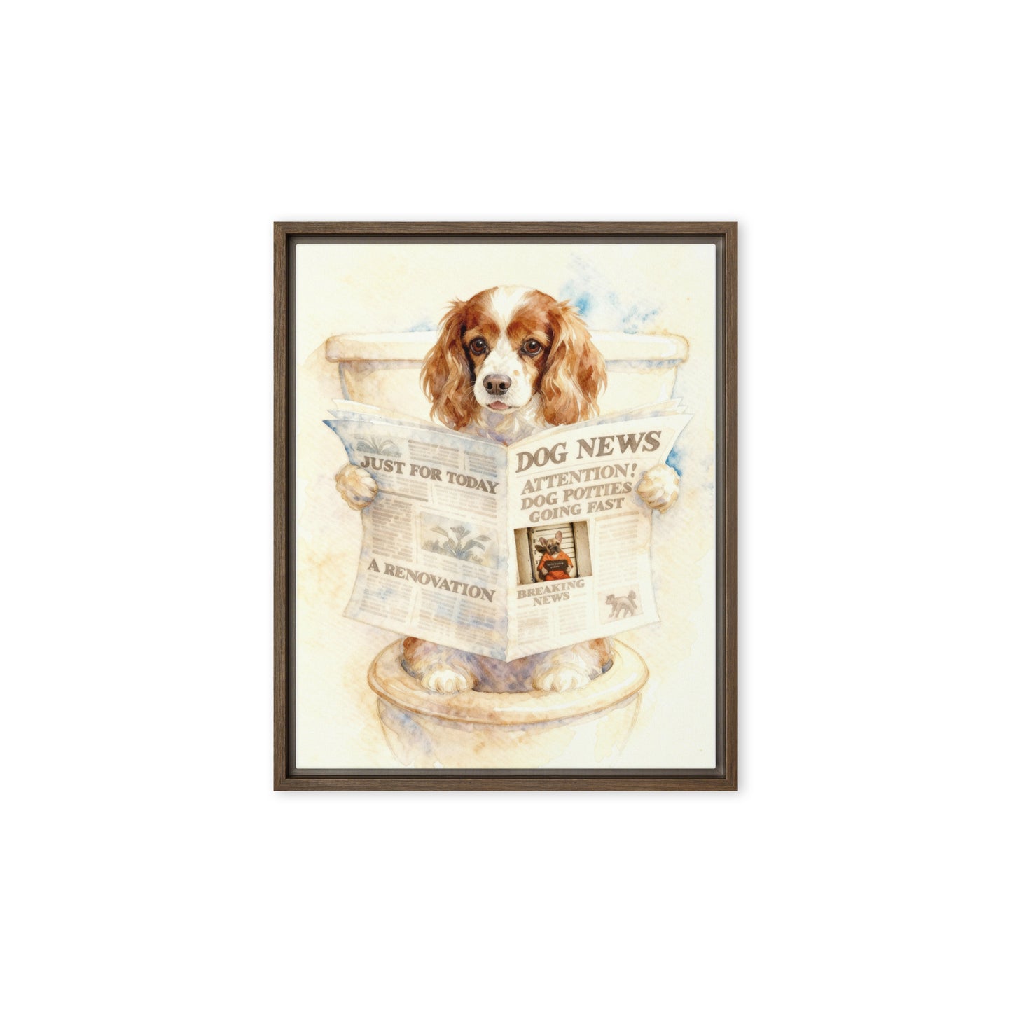 Bathroom Pet Portrait - Morning Toilet Moment