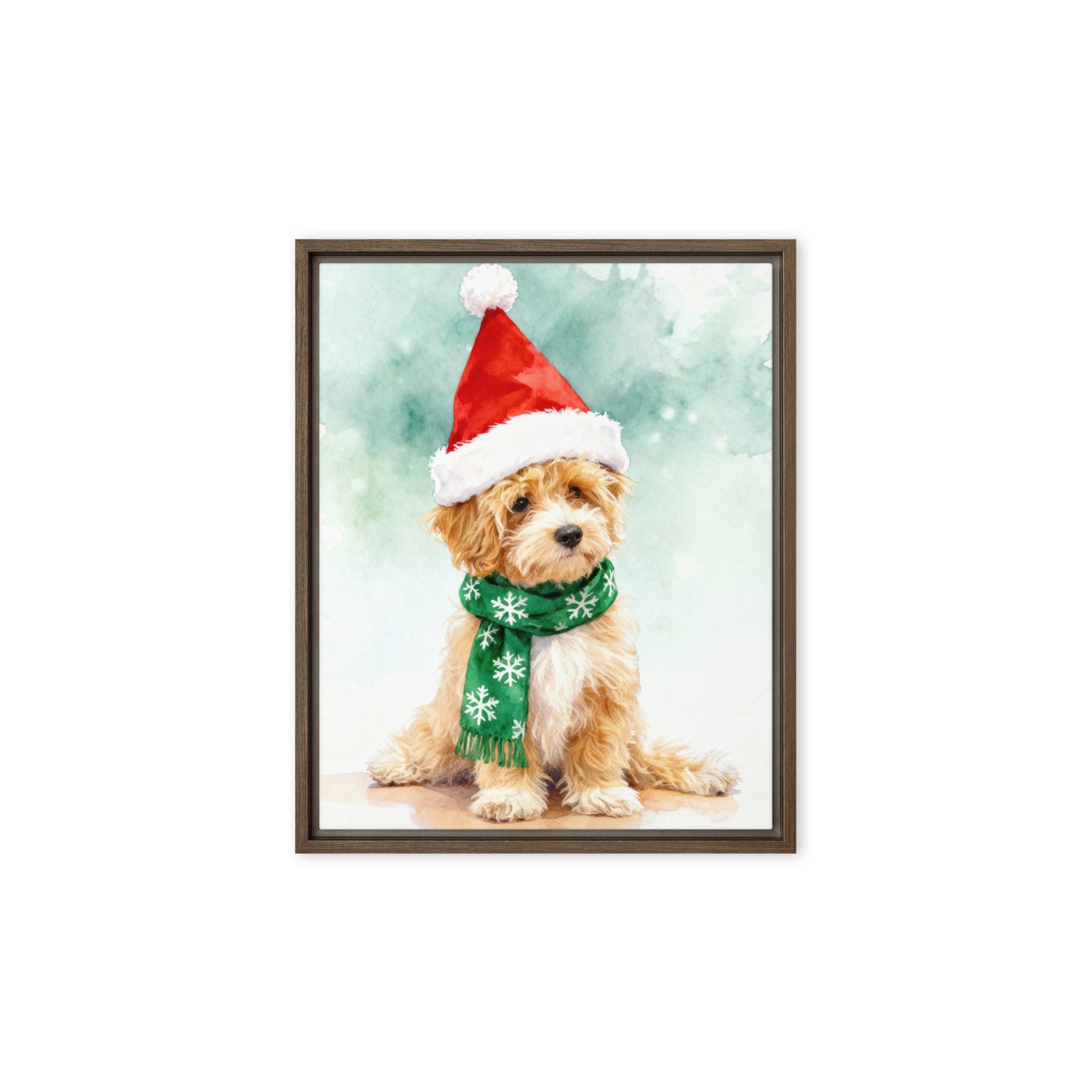 Christmas Pet Portrait – Watercolor Style