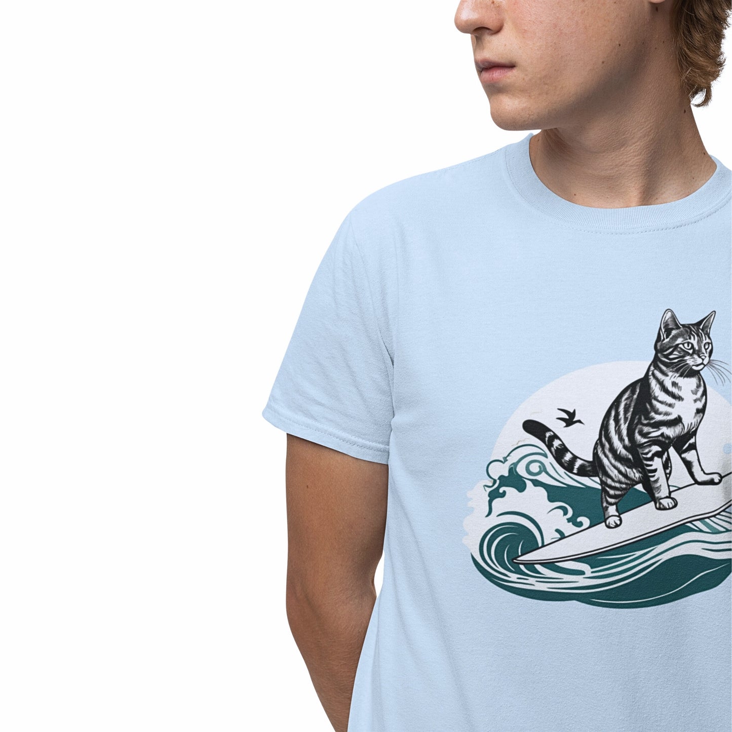 Cool Cat Series: Surfing Cat Unisex T-shirt