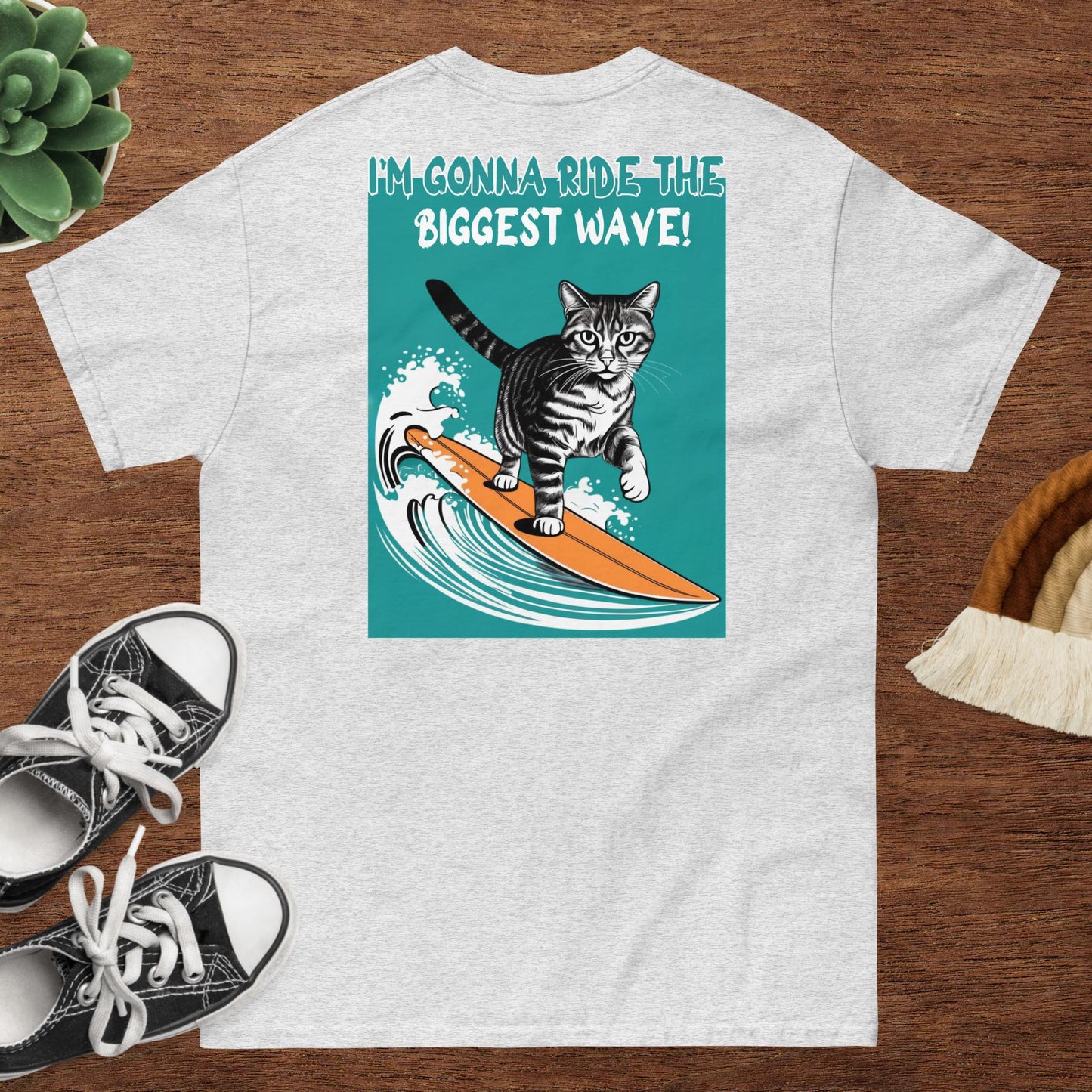 Cool Cat Series: Surfing Cat Unisex T-shirt