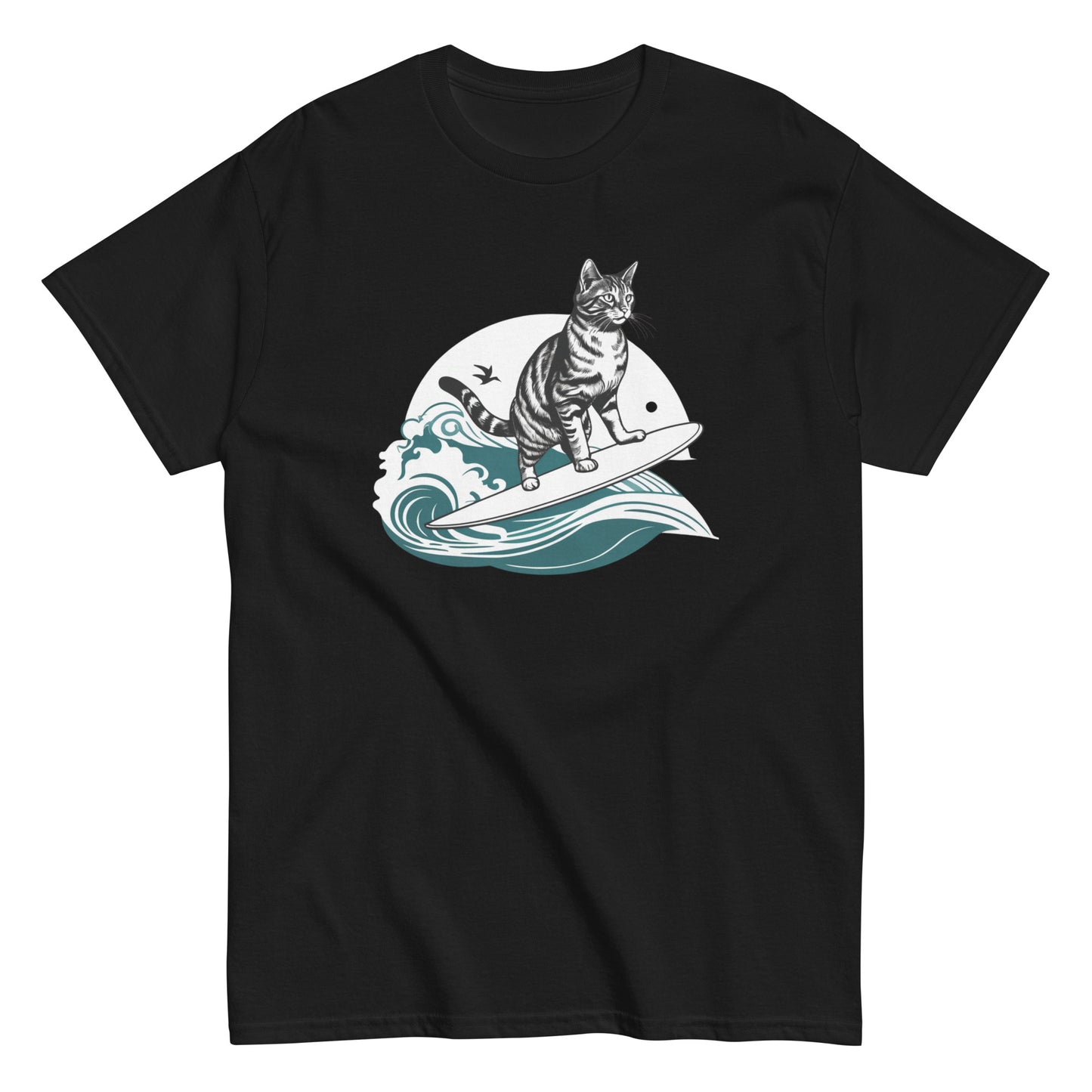 Cool Cat Series: Surfing Cat Unisex T-shirt