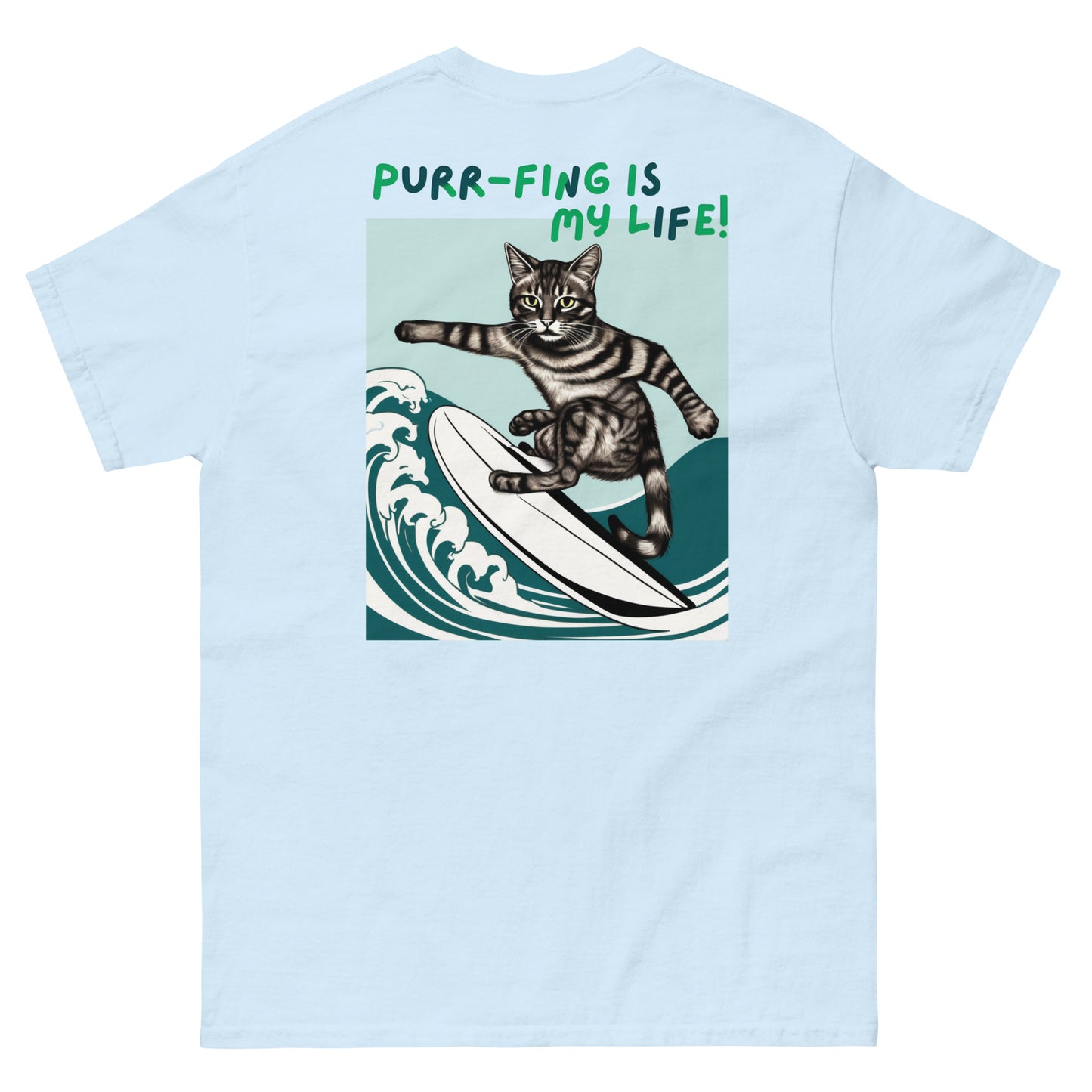 Cool Cat Series: Surfing Cat Unisex T-shirt