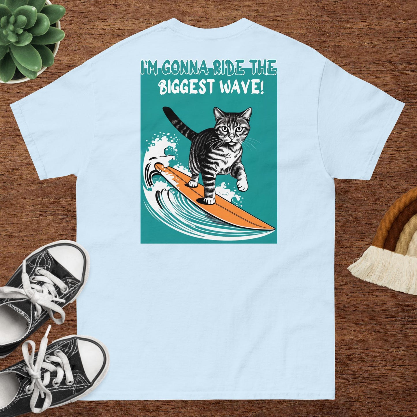 Cool Cat Series: Surfing Cat Unisex T-shirt