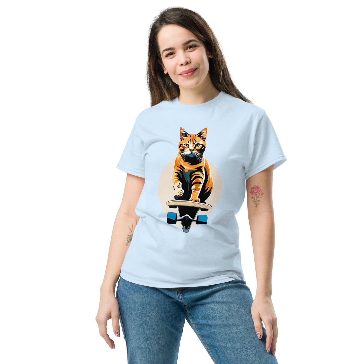 Cool Cat Series: Cat on board unisex t-shirt