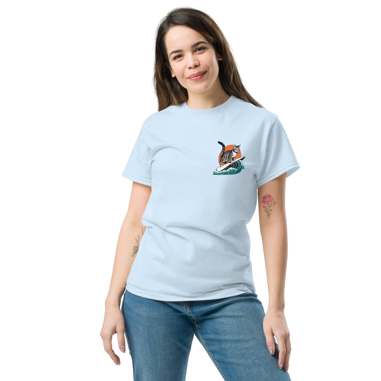 Cool Cat Series: Surfing Cat Unisex T-shirt