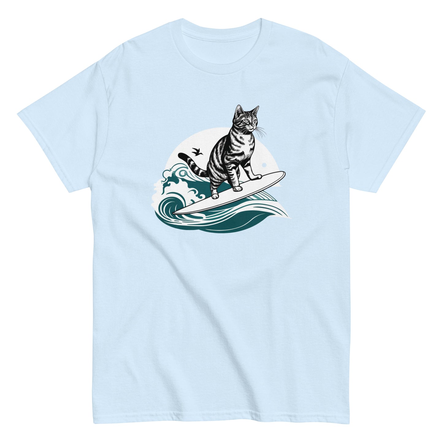 Cool Cat Series: Surfing Cat Unisex T-shirt