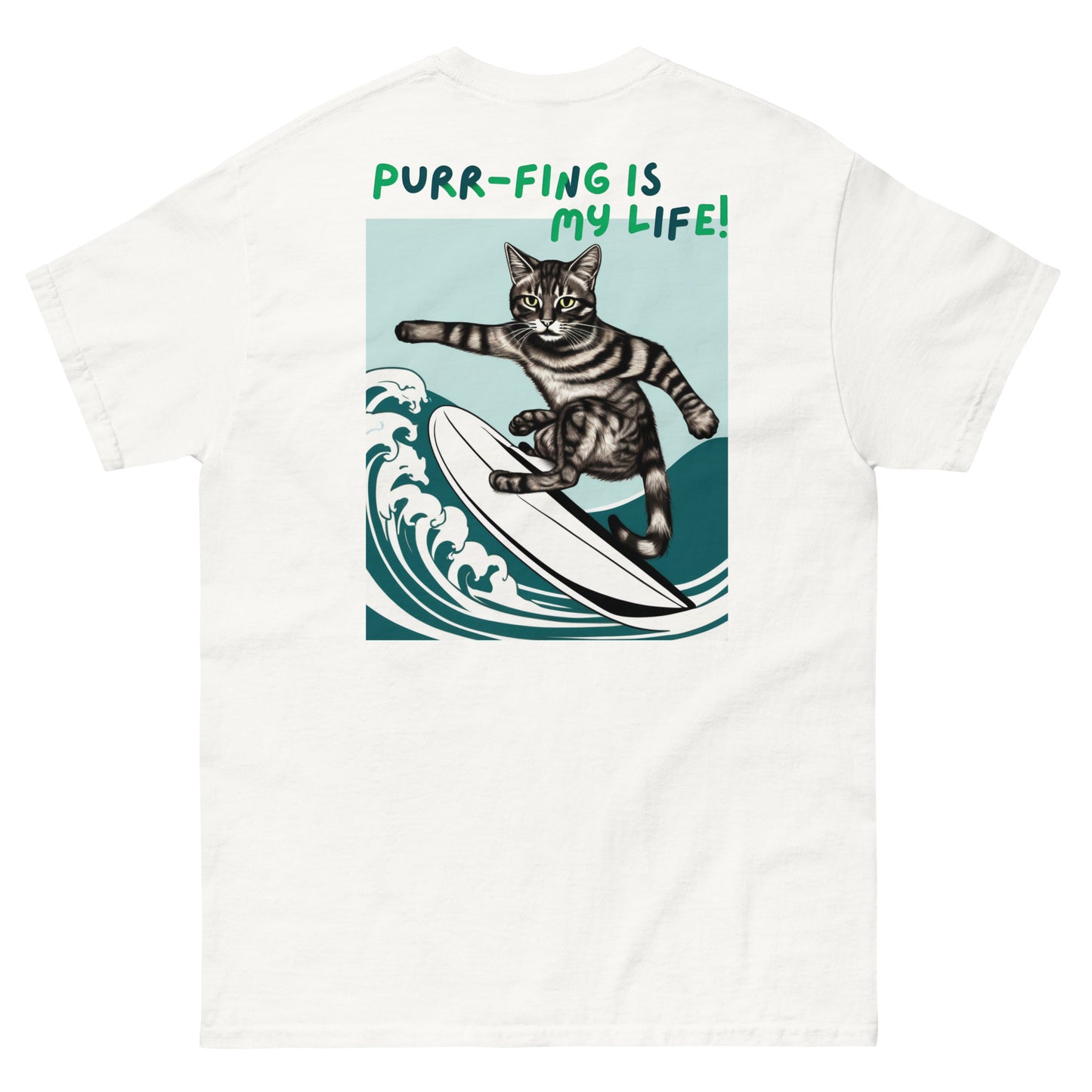 Cool Cat Series: Surfing Cat Unisex T-shirt