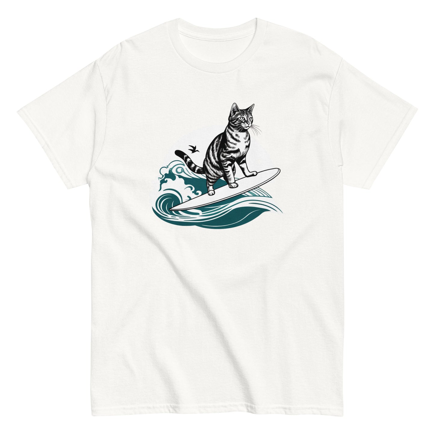 Cool Cat Series: Surfing Cat Unisex T-shirt