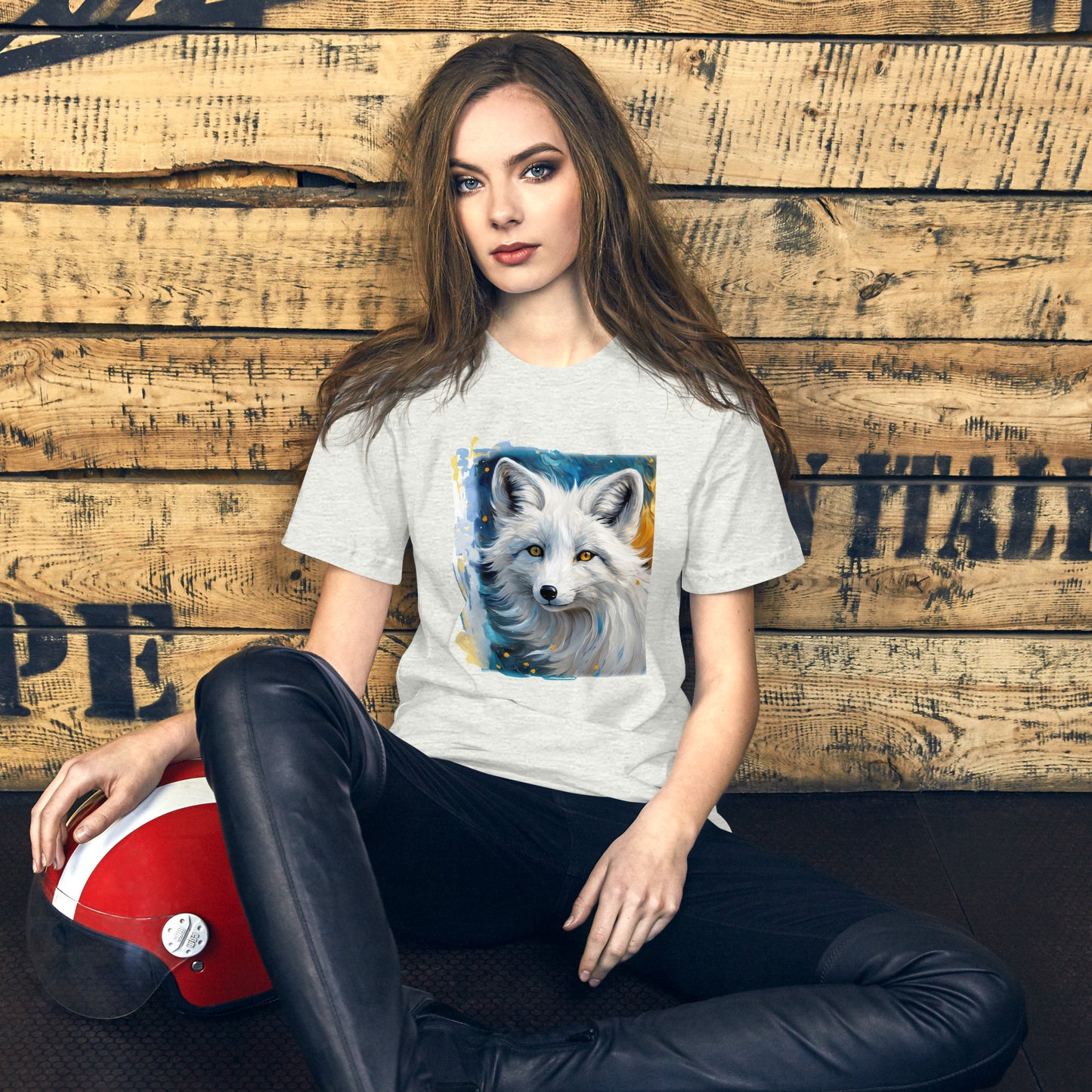 Artsy White Fox Unisex T-shirt