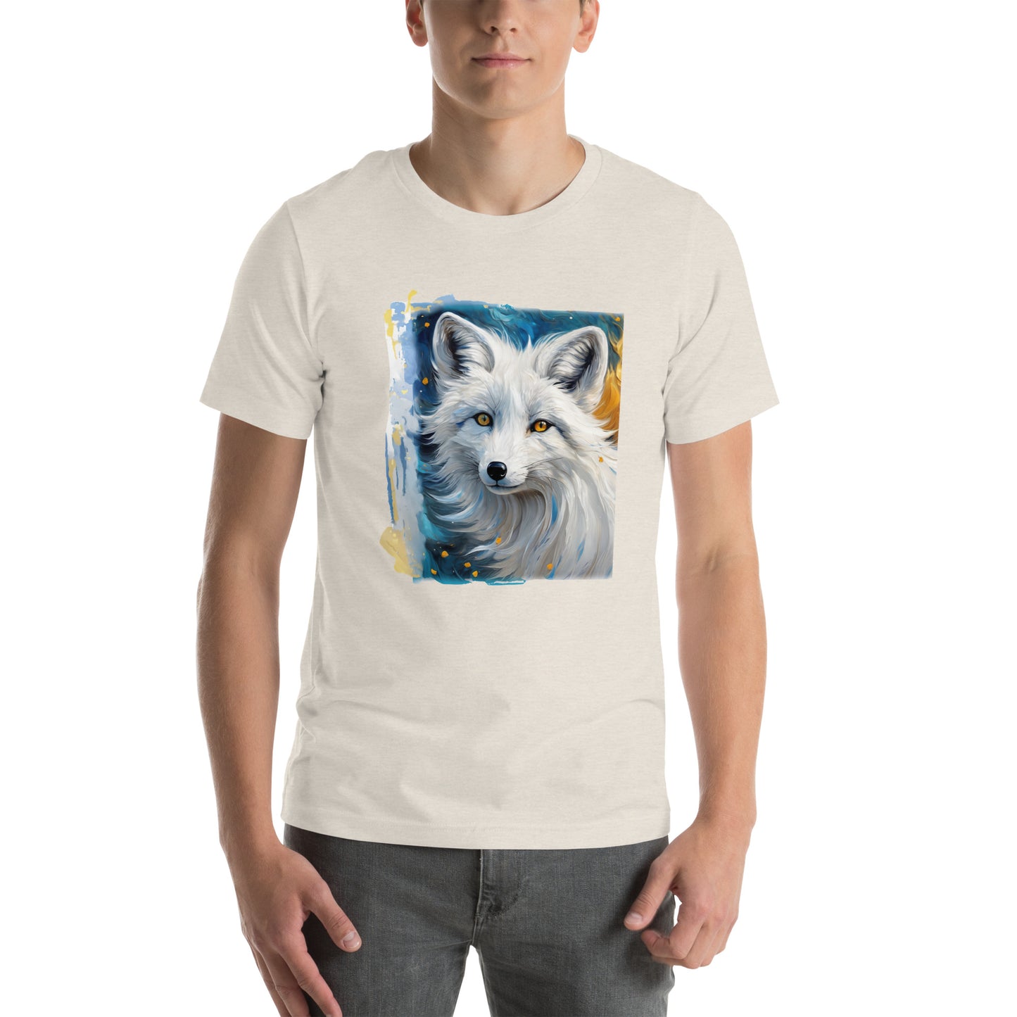 Artsy White Fox Unisex T-shirt