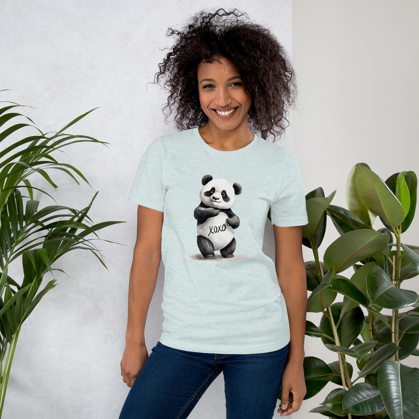 Blissful Cute Panda Unisex T-Shirt