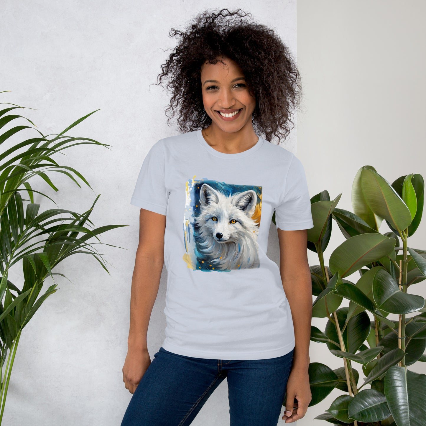 Artsy White Fox Unisex T-shirt