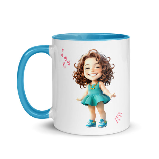 Custom Cartoon Portrait Mug with Color Inside