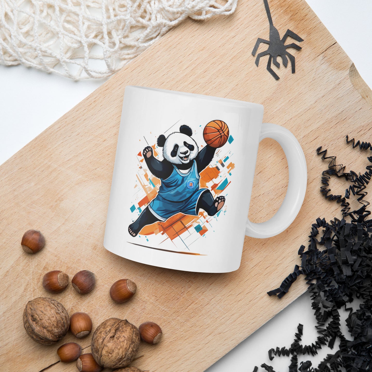 The Dunking Panda White glossy mug